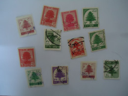 LIBAN  LEBANON USED    12  STAMPS EMBLEM  TREE - Lebanon