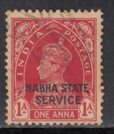 1a Used SERVICE Nabha State, KGVI Series, 1938, British India (Sample Image) - Nabha