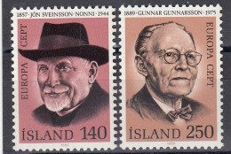 Iceland 1980 - EUROPA CEPT, Persoenlichkeiten, Mi-Nr. 552/53, MNH** - Unused Stamps