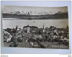 Suisse La Neuville Et Les Alpes Circulée 1958 Edit Photoglob Wehrill - La Neuveville