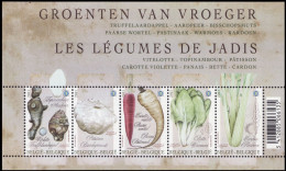 BL186**(4105/4109) Les Légumes De Jadis/Groenten Van Vroeger/Das Gemüse Von Früher/The Vegetables Of Yesteryear - MONDE - Vegetables