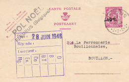 Postkaart Pol Noel Fleurus 28 Juin 1946 Petit Lion -10% Ferronnerie Bouillonnaise Bouilllon - 1946 -10%