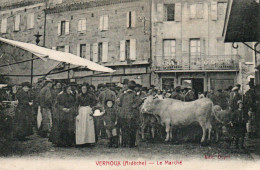 07 Ardèche Très Beau Plan VERNOUX Marché - Vernoux