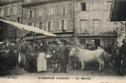 07 Ardèche Très Beau Plan VERNOUX Marché - Vernoux