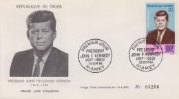 Enveloppe  FDC  1er  Jour    NIGER     Président   John  KENNEDY   1964 - Kennedy (John F.)