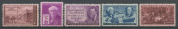 EU 1947 N° 496/500 ** Neufs MNH Superbes C 1.50 € Avion Plane Bateau Ship Tableau Médecin Edison Watts Kearny Pulitzer - Unused Stamps