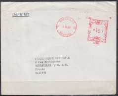 Cachet Machine EMA  Sur Lettre  Pub  " INSTITUT SOCIOLOGIE "  De BRUXELLES  Le 9 IV 68  Pour  VERSAILLES - 1960-79