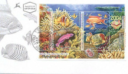 ISRAEL 2004 RED SEA FISH S/SHEET FDC - Covers & Documents