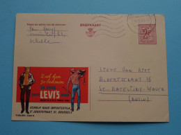 Publi " LEVIS Jeans > Importextila Brussel " ( Zie Scan ) Gele Briefkaart 1969 ( Publibel 2368 N ) ! - Cartas & Documentos