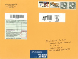 UNITED STATES : 2015 -  REGISTERED STAMPS COVER TO DUBAI. - Cartas & Documentos