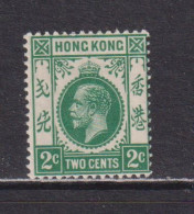 HONG KONG  -  1912-21 George V Multiple Crown CA 2c Hinged Mint - Unused Stamps