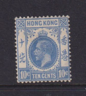 HONG KONG  -  1921-27 George V Multiple Script CA 10c Hinged Mint - Unused Stamps