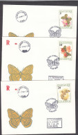 Bulgaria 1990 - Butterflies, Mi-Nr. 3852/57, 6 FDC (2 Scan) - FDC