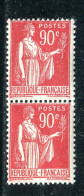 N°285 Paix 90ct En Paire Neufs ** Cote Yvert 150€ - Unused Stamps