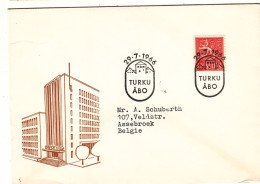 Finlande - Lettre De 1966 - Oblit Turku Äbo - - Briefe U. Dokumente