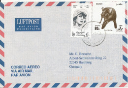 Egypt Air Mail Cover Sent To Germany (one Of The Stamps Is Damaged At The Top) - Posta Aerea