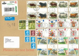 GREAT BRITAIN : 2020 -  REGISTERED STAMPS COVER TO  DUBAI. - Cartas & Documentos