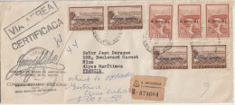 1961 - ARGENTINA - ENVELOPPE De SERVICE OFFICIAL RECOMMANDEE ! AGRICULTURE De BUENOS AIRES => NICE - Servizio