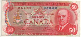 CANADA  $ 50 Dollars  P90a  1975 (William Lyon MacKenzie King +  Mounted Police In "Dome" Formation ) - Canada