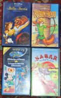 Lot De 4 Cassettes VHS Walt Disney (VERSION ITALIENNE) - Cartoni Animati