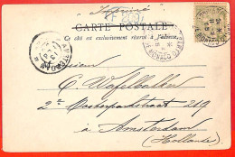 Aa1018 - MONACO - Postal History -  POSTCARD  To The NETHERLANDS  1905 - Storia Postale