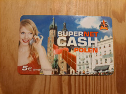 Prepaid Phonecard Germany, AS Communications - Supernet Cash, Poland, Woman - Cellulari, Carte Prepagate E Ricariche