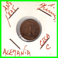 ALEMANIA – GERMANY - IMPERIO MONEDA DE COBRE DIAMETRO 17.5 Mm. DEL AÑO 1875 – CECA-C- KM-1  GOBERNANTE: GUILLERMO I - 1 Pfennig