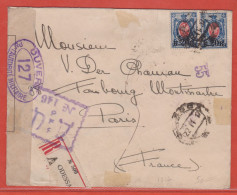 RUSSIE LETTRE RECOMMANDEE CENSUREE DE 1917 DE ODESSA POUR PARIS FRANCE - Andere & Zonder Classificatie