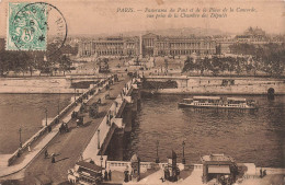 FRANCE - Paris - Panorama  Du Pont Et De La Place De La Concorde, Vue De La Chambre Des Députés - Carte Postale Ancienne - Panoramic Views