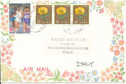 Japan Air Mail Cover Sent To Italy 28-9-1995 Topic Stamps - Poste Aérienne