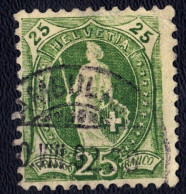 CH - 1882 OBli N° 72A  Vert-Jaune Superbe -  Timbre Avec Oblitération Ambulant - Ni Aminci, Ni Rousseur, Ni Pli - - Oblitérés