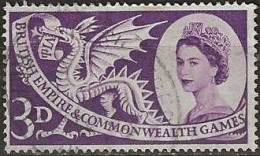 GREAT BRITAIN 1958 Sixth British Empire And Commonwealth Games, Cardiff - 3d Welsh Dragon FU - Usati