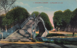 FRANCE - Chalons Sur Marne - La Passerelle Et Le Jard - Colorisé - Carte Postale Ancienne - Châlons-sur-Marne