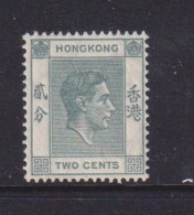 HONG KONG  -  1938-52 George VI Multiple Script CA 2c Hinged Mint - Unused Stamps