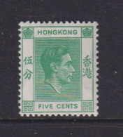 HONG KONG  -  1938-52 George VI Multiple Script CA 5c Hinged Mint - Unused Stamps