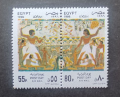 EGYPT 1996 GIORNATA DELLE POSTE AIRMAIL  CAT YVERT N. 239-240 MNH - Aéreo