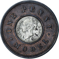 Grande-Bretagne, Victoria, One Penny Model, ND (1844), TTB, Bronze - D. 1 Penny