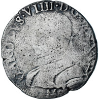 France, Charles IX, Teston, 1573, Toulouse, 2nd Type, TB, Argent, Gadoury:429 - 1560-1574 Carlos IX