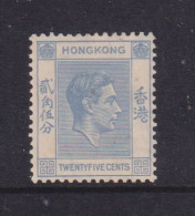 HONG KONG  -  1938-52 George VI Multiple Script CA 25c Hinged Mint (Toned Gum) - Nuevos