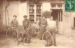 Garchy * RARE Carte Photo 1911 * Magasin Commerce De Réparation De Cycles MURATTI'S * Réparateur Vélo Cycle - Autres & Non Classés