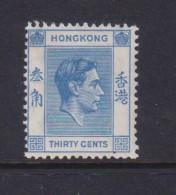 HONG KONG  -  1938-52 George VI Multiple Script CA 30c Hinged Mint - Ongebruikt