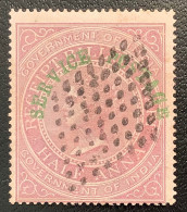 India 1866 Official Stamps SG O19 1/2a Mauve „SERVICE POSTAGE“ Overprint Superb Postmark (Officiel Queen Victoria - 1858-79 Compañia Británica Y Gobierno De La Reina