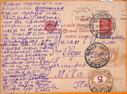 99564 - RUSSIA - Postal History -  STATIONERY CARD To ITALY - TAXED Segnatasse 1927 - Lettres & Documents