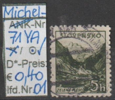 1940/43 - SLOWAKEI - FM/DM "Landschaften" 5 H Dkl'olivgrün - O  Gestempelt - S.Scan (71YAo 01-03 Slowakei) - Oblitérés