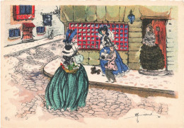 ILLUSTRATEUR - Des Dames élégantes Dans La Rue - Colorisé - Carte Postale Ancienne - Other & Unclassified