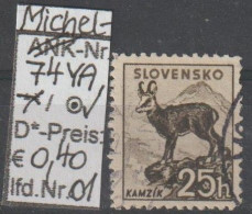 1940/43 - SLOWAKEI - FM/DM "Landschaften" 25 H Dkl'braun - O  Gestempelt - S.Scan (74YAo 01-03 Slowakei) - Used Stamps