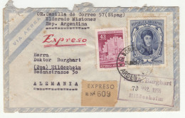 Argentina Air Mail Letter Cover Posted Express 1956 To Germany B231120 - Lettres & Documents