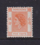 HONG KONG  -  1954-60 Elizabeth II 5c Hinged Mint - Neufs