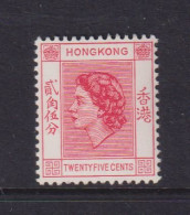 HONG KONG  -  1954-60 Elizabeth II 25c Hinged Mint - Nuovi