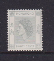 HONG KONG  -  1954-60 Elizabeth II 30c Hinged Mint - Unused Stamps